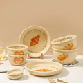 Hot Sells Couples Family  Ceramic Plates Bowl Bread  Tableware Set