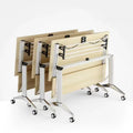 Liyu 2024 Modern Panel Foldable Stackable Wooden Conference Desk for School and Office Use