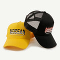 Custom Oem Cotton 3d Embroidery logo 5 Panel Mesh Trucker Hat Cap With Leather Patch