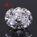 Full Size 4K Crushed Ice Radiant Cut Cubic Zirconia White Cz Diamond Oval Cut Loose Stone Synthetic Cz