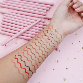 Pink Tubes Popular Vegan Creamy Matte No Stick Cup Lipliner Custom logo Pencil Waterproof for Lips Makeup