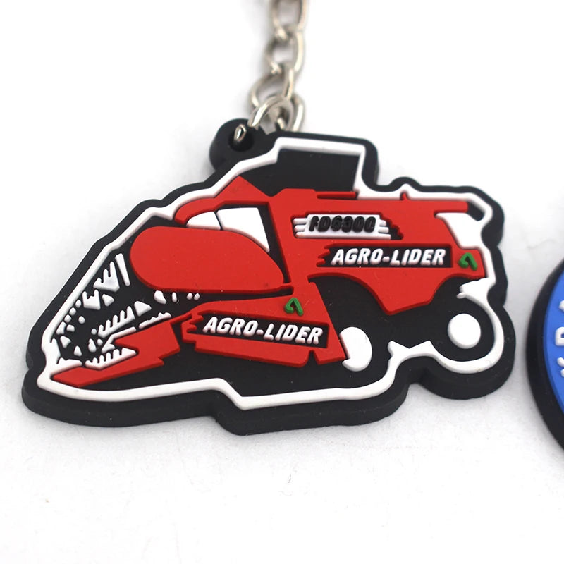 Cartoon Vehicle PVC Keychain Rubber Pendant Customized Logo OEM Bulk Order Promotional Gift Accessory