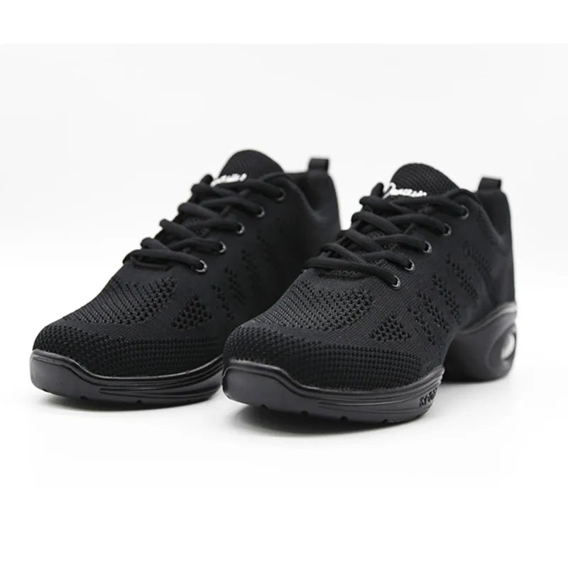 Women Dance Shoes Light Weight Mesh Dance Sneakers with Split Sole