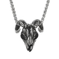 Viking Souvenir Stainless Steel Necklace Men's Viking Necklace Norse God Thor Goat Necklace Viking Jewelry