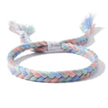 Colorful Tassel Cotton Rope Hand-Woven Simple Cotton Hand Woven Friend Jewelry Rope Bracelet for Women