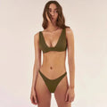 2024 Women's High Cut Two-Piece High-Waisted Tankini Style Bikini Sets Swim Suits in Polyester/Nylon Eco-Friendly & Quick Dry