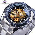 Winner Men Sport Watches Skeleton Stainless Steel Business Mechanical Watch Luxury Automatic Casual Waterproof Clock Man