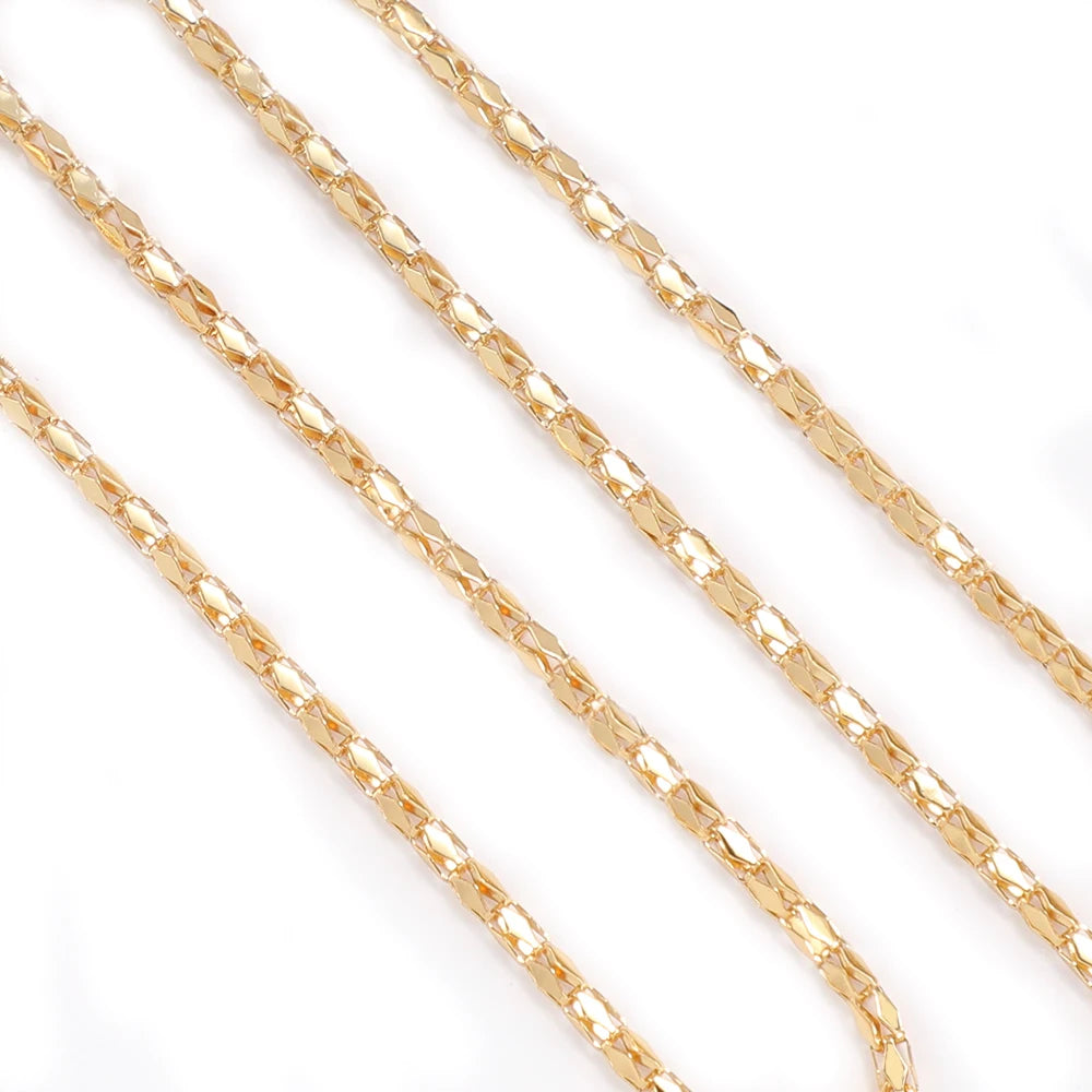 18k Gold Plate Brass Chain for Jewelry Making Won't Fade Chain for Jewelry Findings Designer Alien Chain
