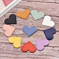 PU Bookmark Leather Heart Bookmark Mini-portable Gift Heart Bookmark Page Folder Corner Protective Cover School Supplies