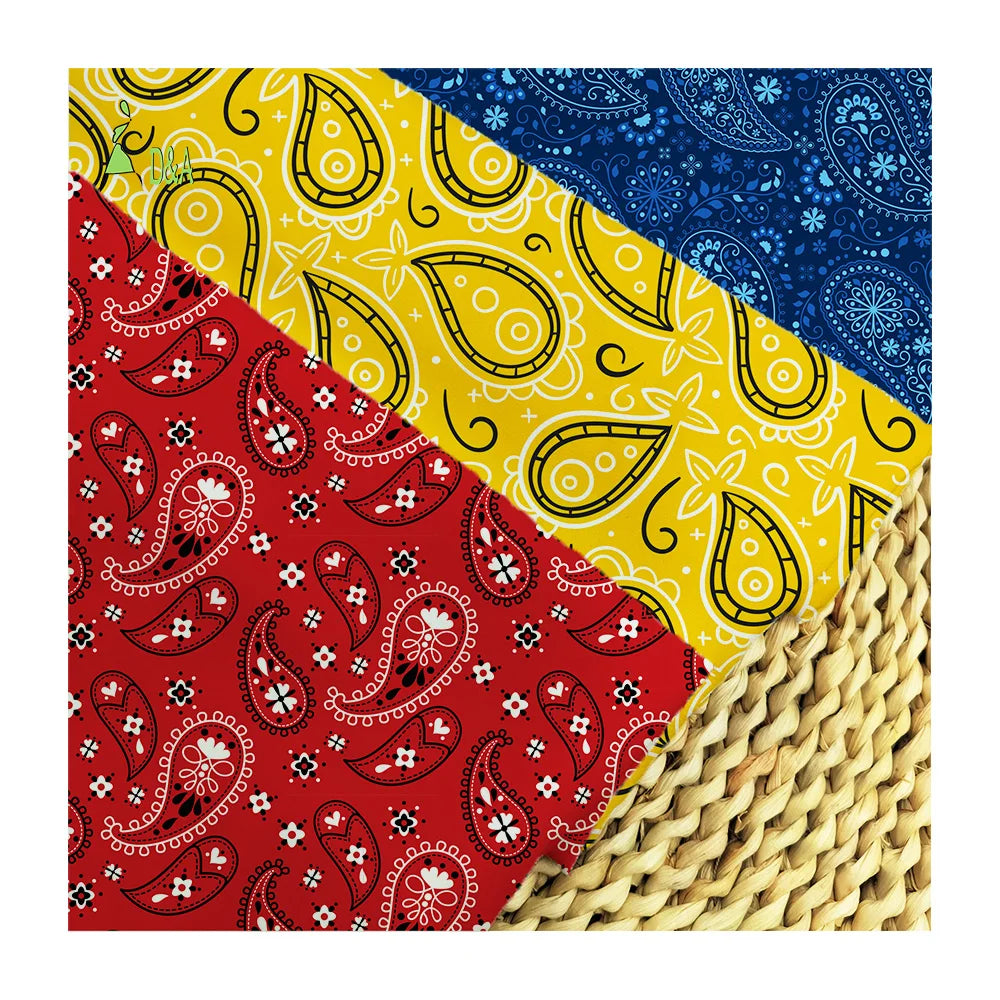 New Designs Paisley Digital Printed Organic Woven 100% Cotton Poplin Fabric for Shirts & Dresses