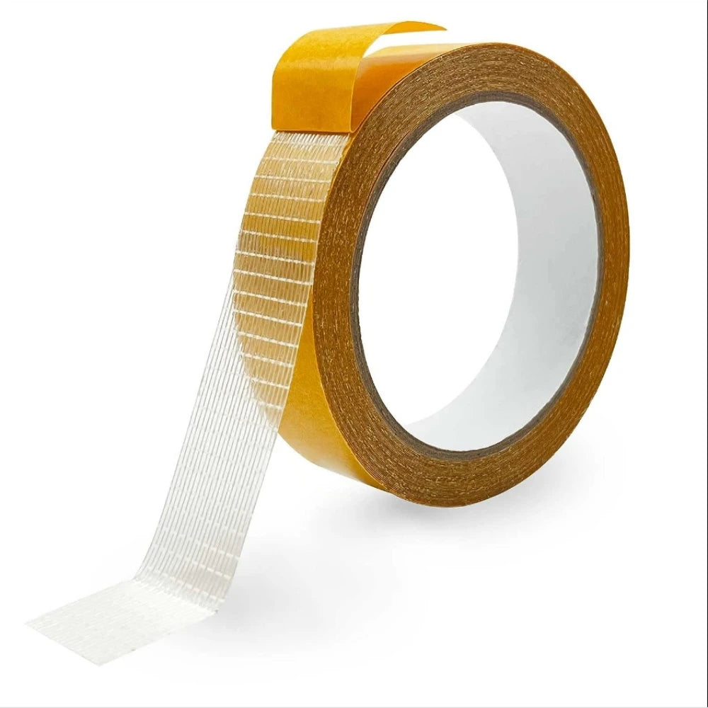 High Viscosity Yellow Double Sided Adhesive Carpet Tape Strong Sticky Transparent Cloth Based Nano Traceless Adhesive Paper Film
