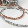 Small Rectangular DIY Sparkling Color Round Pipe Bags Garments 2.5*5mm Crystal Decorative Drawstring Rhinestone Rope Made Glass