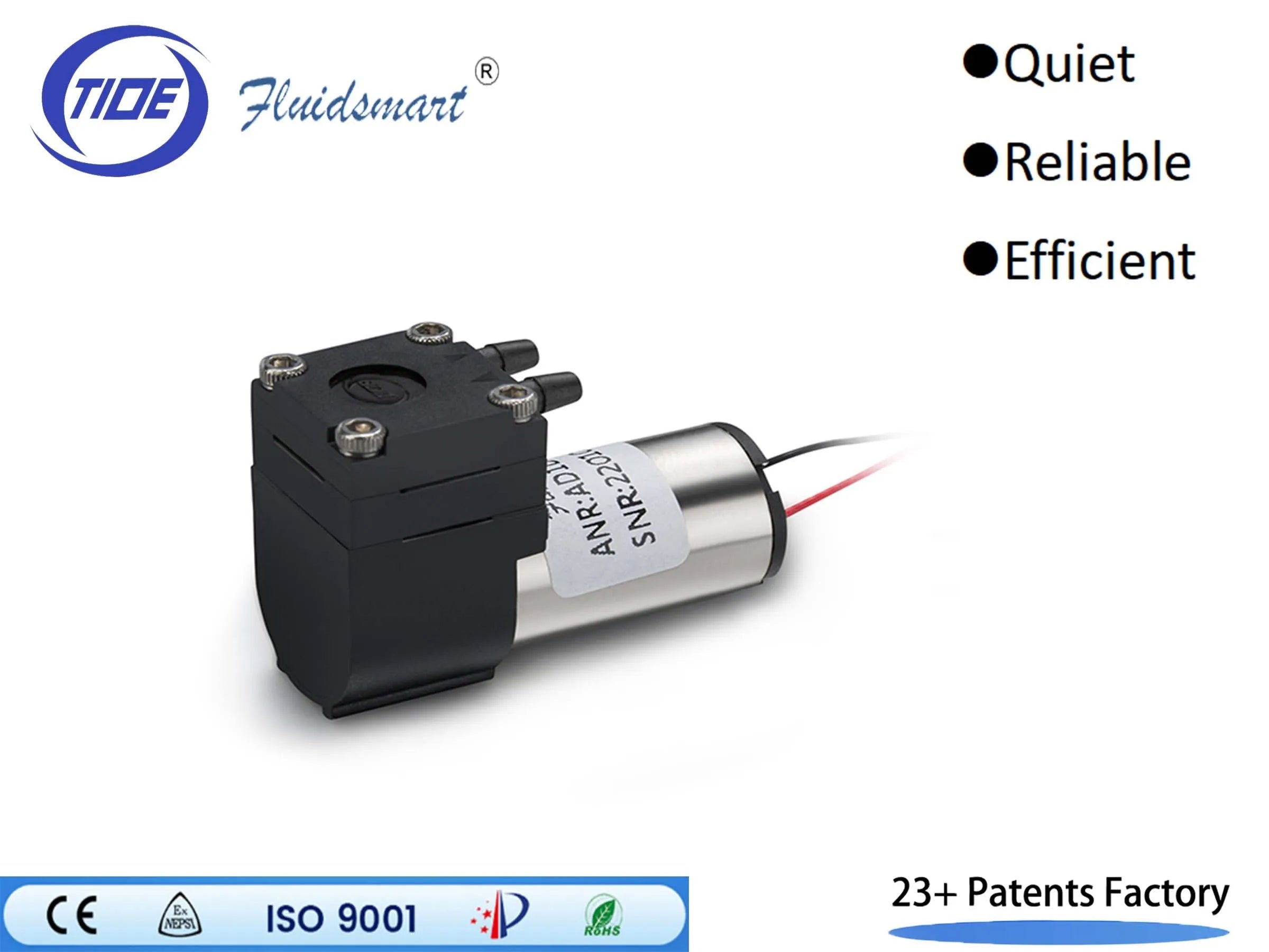 Fluidsmart 3.3v Portable OEM Customized PPS Heads 500ml/m Miniature Electric air Vacuum Motor