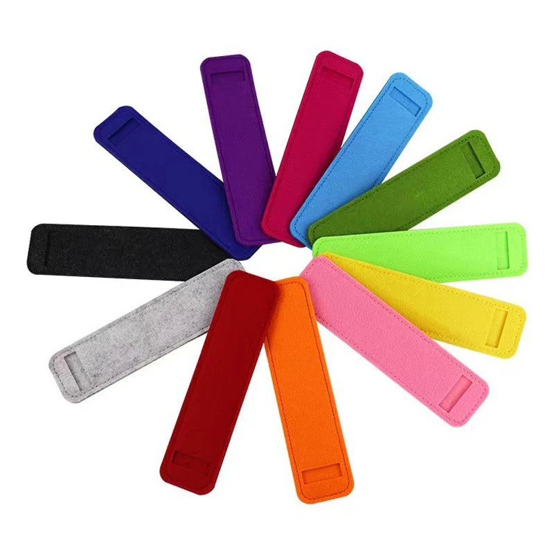 Fashion Casual Tote Open Felt Pen Case with Mini Pocket Protector Custom Printing Logo Single Pencil Holder Assorted Colors