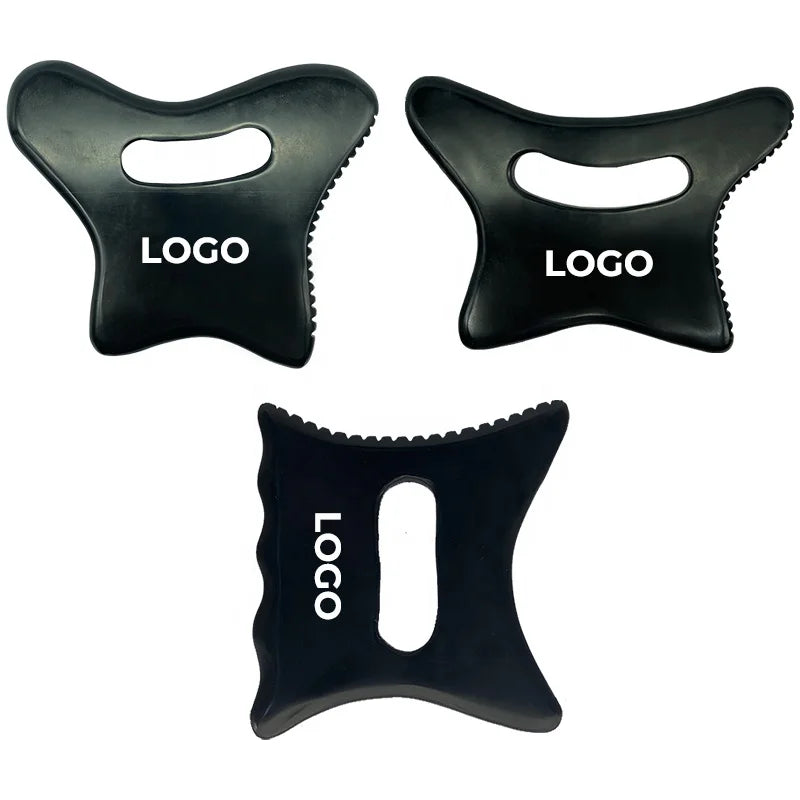 OEM Medical Grade Gua Sha Tool Anti-slip Design Body Size Gua Sha Large Size Black Bianstone Guasha Board Physical Therapy Tool