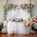 L06417 Wedding Themes Set Beautiful Mariage Decoration Arches Colorful Flowers Ball Row Table Wedding Centerpiece Flower