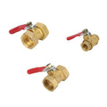 Garden Water Valve 1/8" 3/8" 1/2" Female to Female BSP Thread With Red Handle Brass Ball Valve