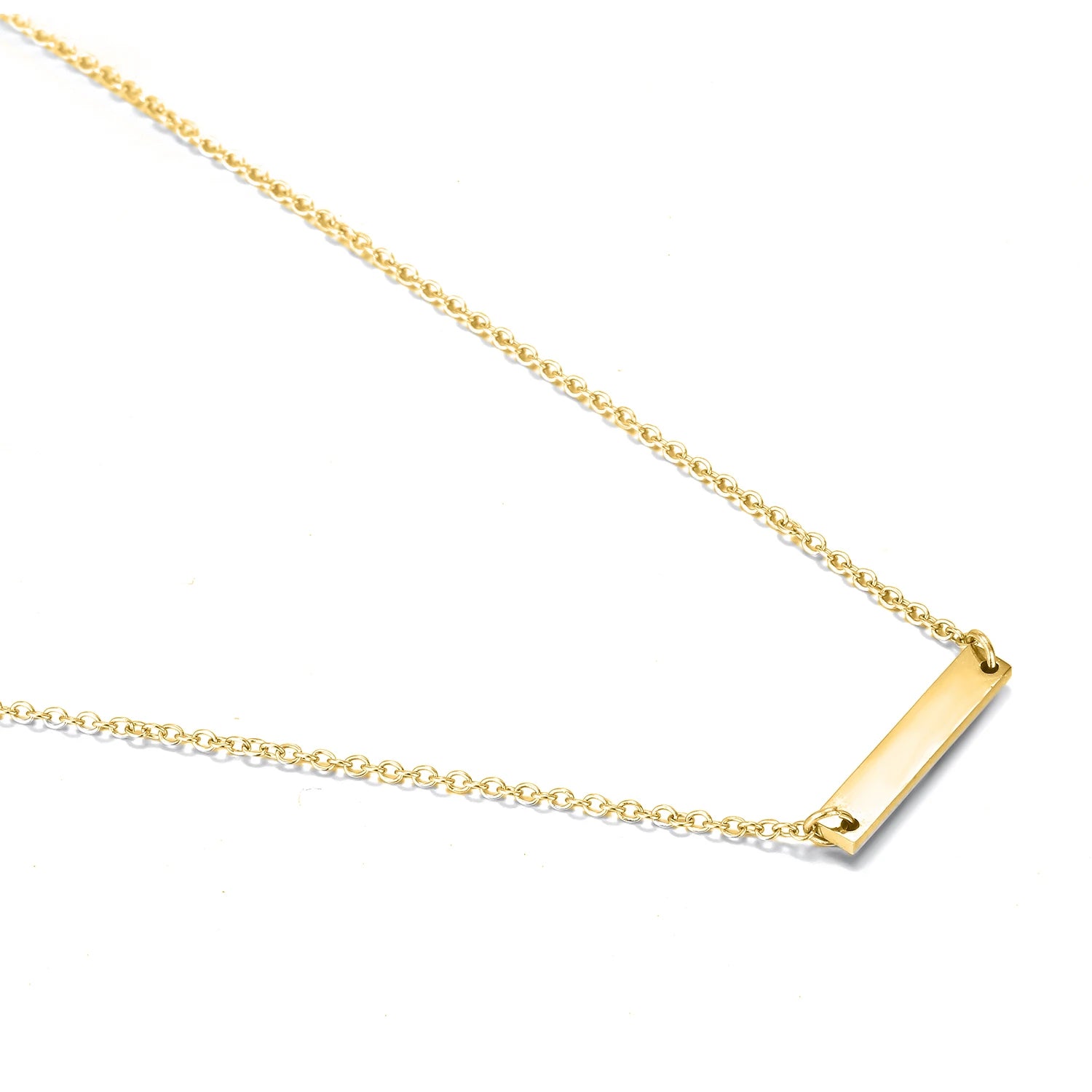 EManco Dainty Minimalist Geometric Bar Pendant Necklace for Women Stainless Steel Necklace Choker Tarnish Free Wholesale