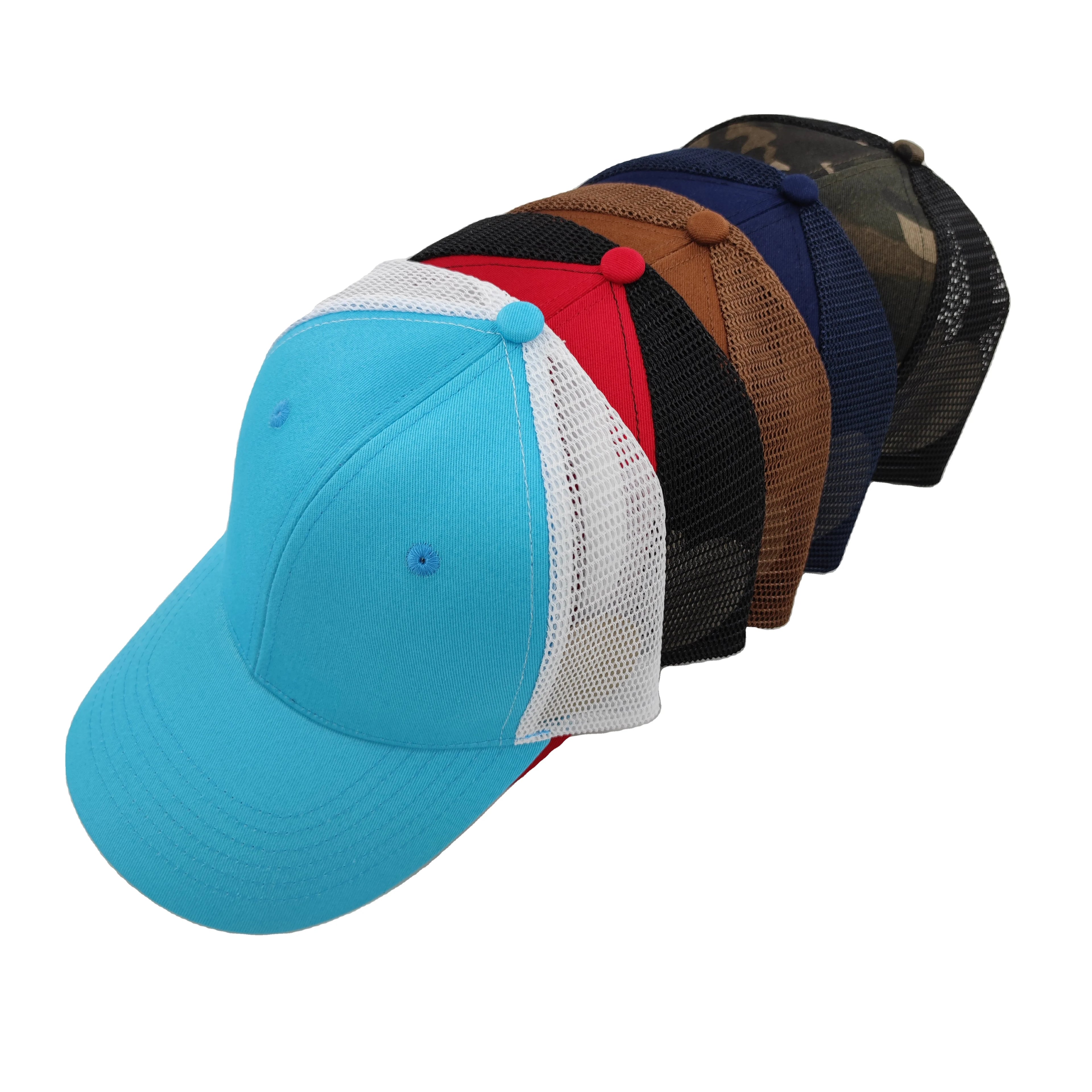 Wholesale Custom 6 Panel Mesh Trucker Hat Breathable Waterproof 3D Embroidery Logo Polyester Hip-Hop Character Image Headwear
