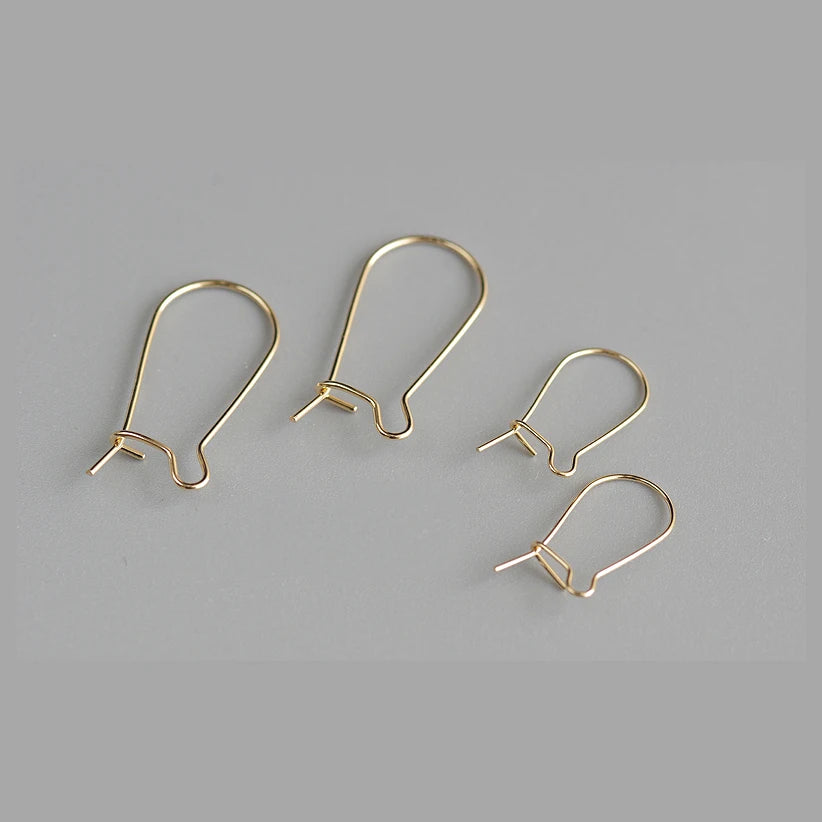 Non Tarnish 14K Gold Filled Jewelry Findings Kidney Ear Wire Earring Hook
