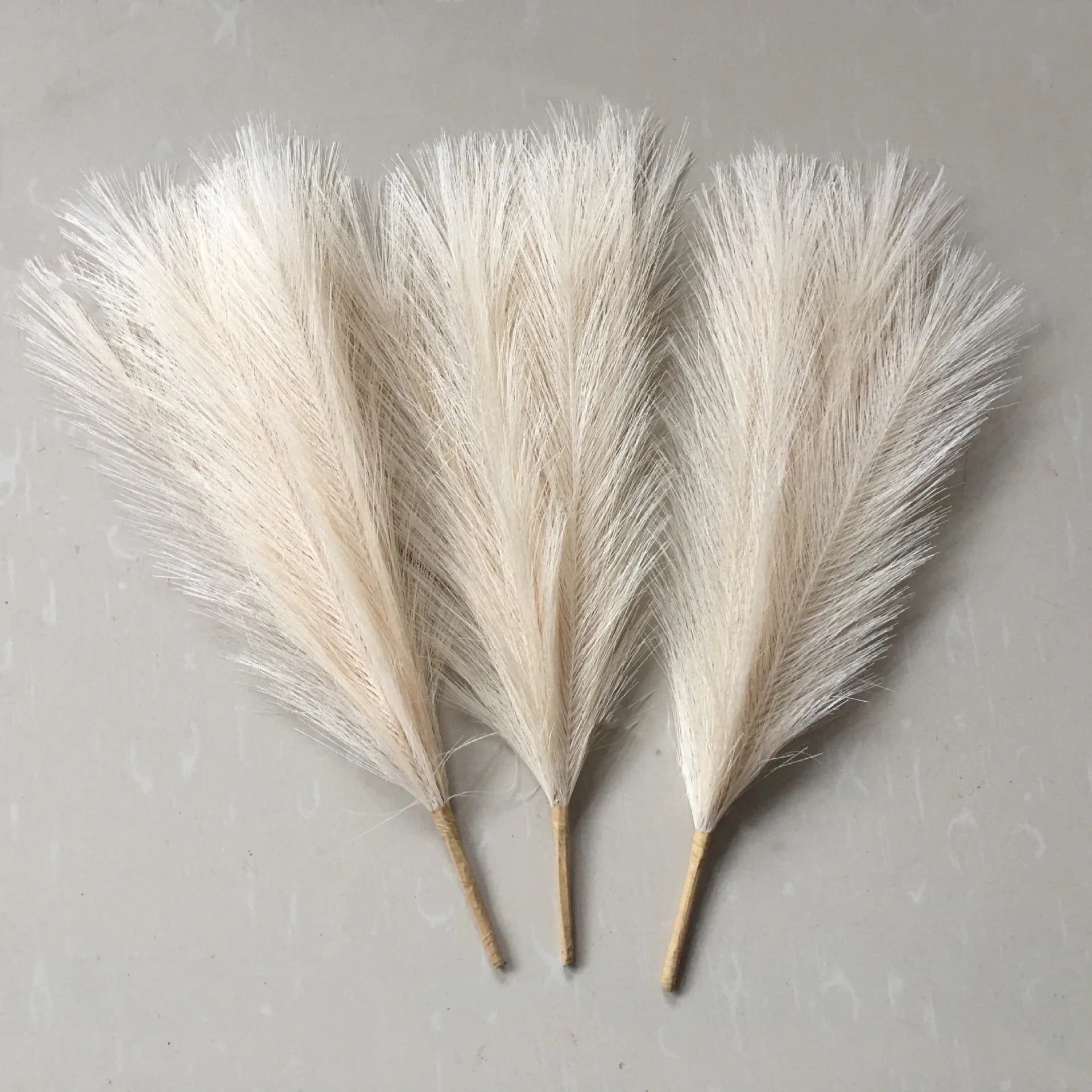 YOPIN-1604 Customized White Faux Pampas Flower 9 Branches Artificial Pampas Grass