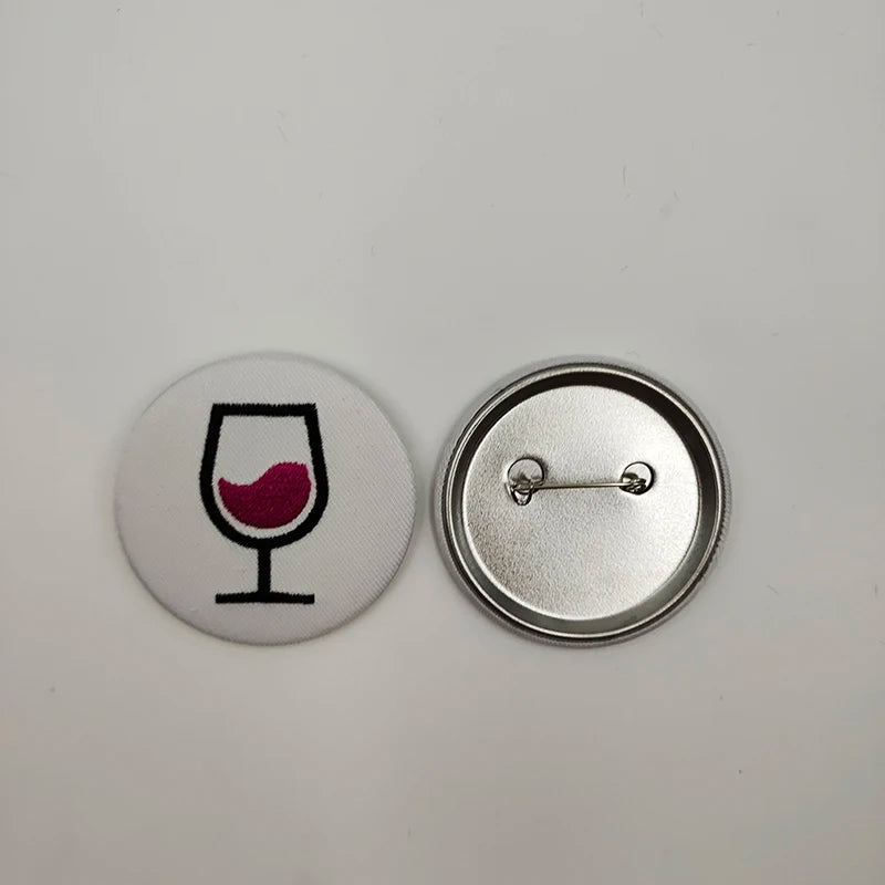 OEM Design Xihe XH002 No Minimum Embroidered Stick-On Custom Button Badges Felt/Metal Rounded 30mm 44mm 58mm 78mm