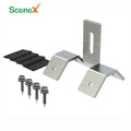 Stainless Steel 304 Anodized Surface Solar Roof Hook with 10-Year Warranty and 60m/s Wind Load for Trapezoidal Metal Roof Mount