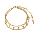 Hot Sale Elegant Bracelet 316L Stainless Steel 18K Gold Diamond Decorative Bracelet for Women