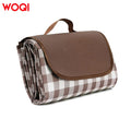 WOQI Custom Design Portable Travel Camping Beach Picnic Mat High Quality Waterproof Outdoor Rug Made Oxford Material Custom Logo