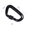 Locking D Shape Wire Gate Snap Hook Carabiner Small Aluminum 7075 Plain Finish Custom Logo Strong Colorful Climbing Mining Heavy