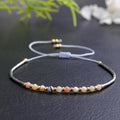 Go2boho Handmade Beaded Bracelet for Girls Sweet Pastel Pink Stone Trendy Geometric Design for Anniversary Gifts