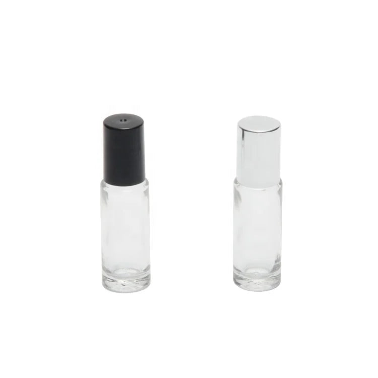 Wholesale Transparent 4ml Refillable Roller Ball Bottle Packaging Small Empty Glass Perfume Roll on Bottle