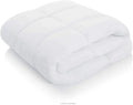 White Alternative Quilted Comforter Corner Duvet Tabs Hypoallergenic Plush Microfiber Fill Waterproof Anti-UV Machine Hotel