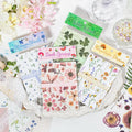 30pcs/pack Material Paper Spring Story Series Light Retro Embossed Handbook Decoration Material
