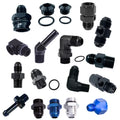Custom Aluminum 3/4 1/8 NPT Male to 3/8 1/4 5/16 Barb Fitting /an6 An8 O-ring Plug Orb to 6an 8an Fitting Black