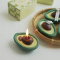 Wholesale Home Decor Cute Avocado Shaped Soy Wax Scented Candles Handmade Fragrance Souvenir Smokeless Creative Scented Candles