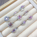 QX Custom Vintage Luxury Fashion Fine Jewelry 925 Silver 8A Zircon Rings for Women Valentine's Mother's Day Wedding Band Gift