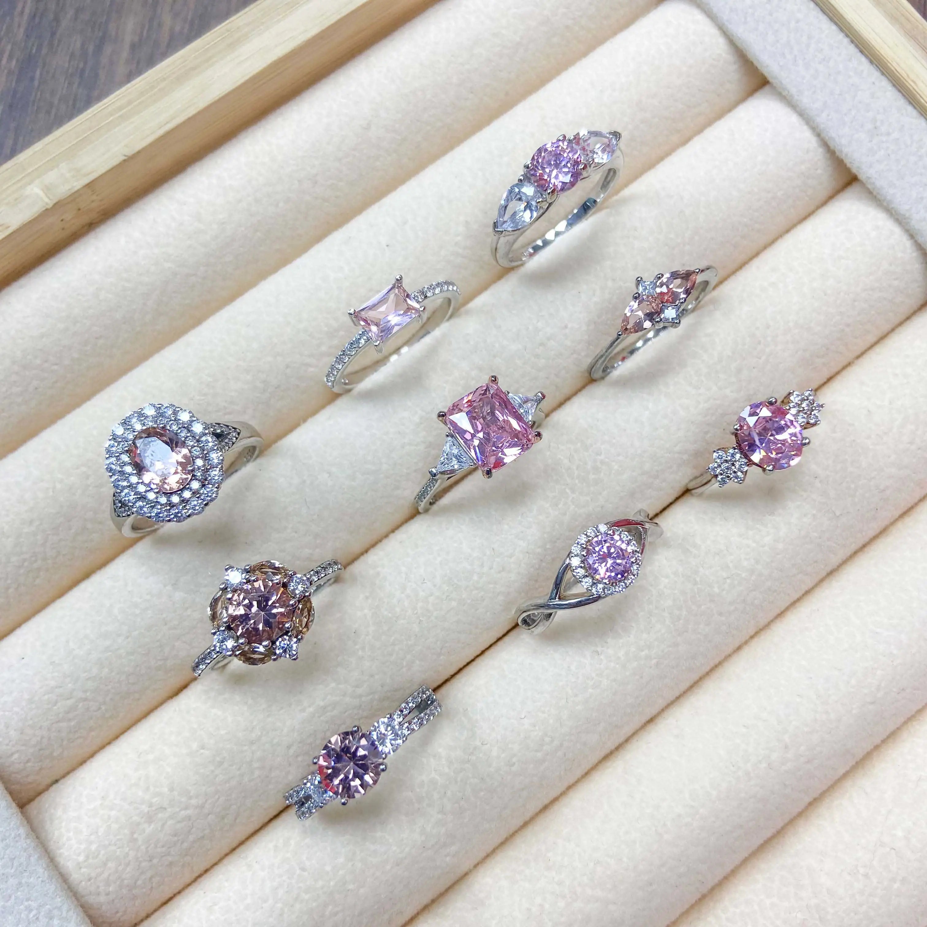 QX Custom Vintage Luxury Fashion Fine Jewelry 925 Silver 8A Zircon Rings for Women Valentine's Mother's Day Wedding Band Gift
