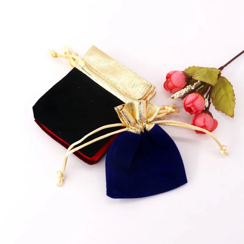 Velvet Cloth Bag Jewelry Accessories Drawstring Pouch for Storage and Packaging of Ornaments Trinkets and Other Small Items