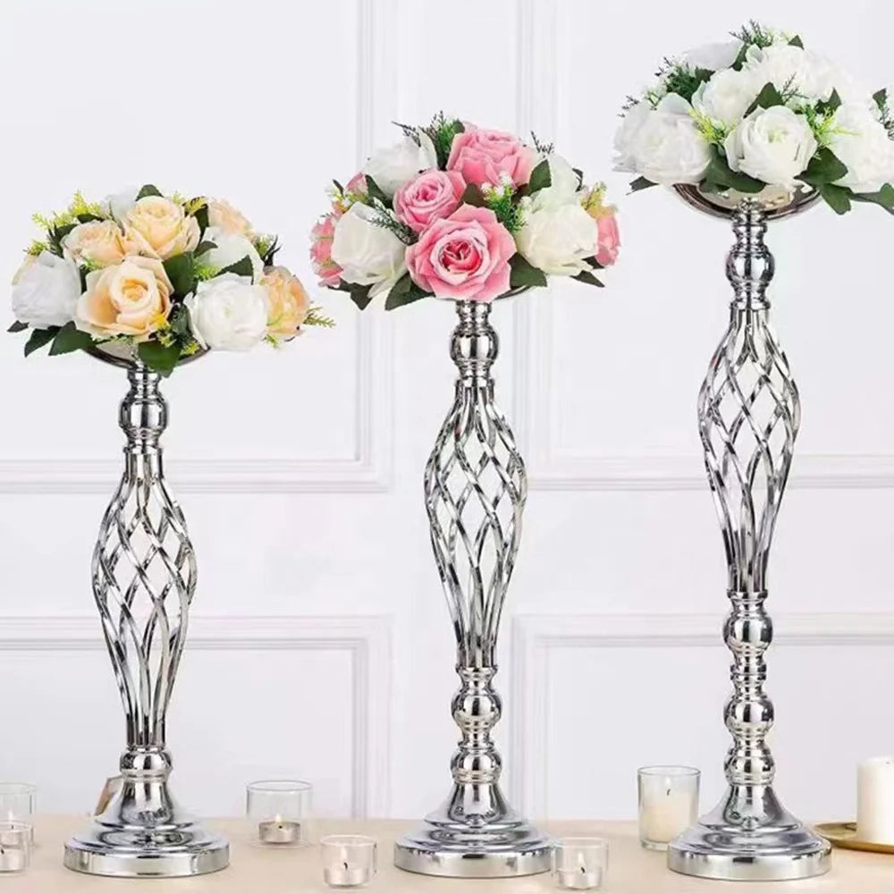2026 Hot Sale Decoration Silver Wedding Centerpieces