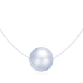 Simple Hot Selling Style Invisible Fishing Line 8mm White Pearl Choker for Women