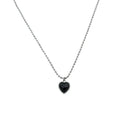 New Retro Black Love Alloy Anniversary Pendant Necklace Fashion Simple Personality Trend Clavicle Chain