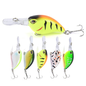 WEIHE Trout Minnow Fishing Lure 5.1g 60mm FAT Mini Crankbait With 2 Hooks Artificial Bait Freshwater Fishing Bait