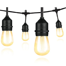 Factory Direct 10m Waterproof S14 Outdoor String Lights with Hanging Sockets Filament Led Bulbs for Garden Festoon Decoration