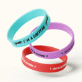 Eco-Friendly Christian Sports Silicone Bracelets Fluorescent Bead Keychain for Children Promotional Blank Wristbands