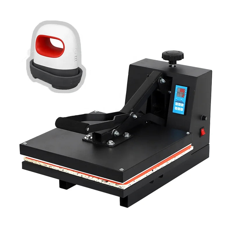 KM 38*38cm Machine Clothes Heat Transfer Printing Flat Ironing Heat Press Sublimation Machines Hot Stamping Mini Iron Combo