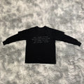 DENIMGUYS Custom Oversized T-shirts Vintage Graphic Dtg Printing Double Layer Long Sleeve Acid Washed Men's T Shirt