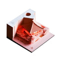 Customized 3D Memo Pad Paper Craft Sticky Notes Bookmark Pink House Villa Note Paper Cube  for Girlfriend Gifts
