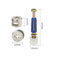 3 in 1 Furniture Dynamics Fitting Joint Connector Factory Customized Blue Mini Fix Connector Bolts Hardware Excentric Lock