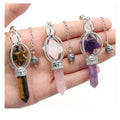 Chakra Gemstone Merkaba Reiki Pyramid Pendulum Natural Stone Hexagon Crystal Pendant Pendulum Crystal